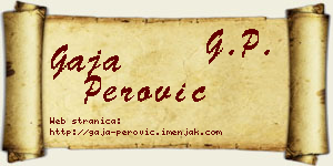 Gaja Perović vizit kartica